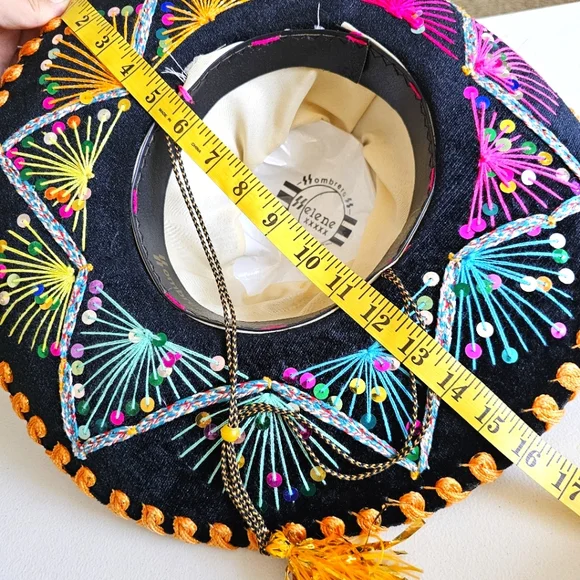 Handcrafted Sombrero Selene Calidad Mexican Mariachi Multicolor Children's Hat - Picture 16 of 16